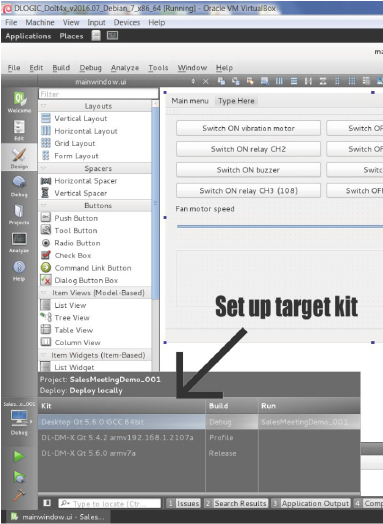 7| Select target kit for running code