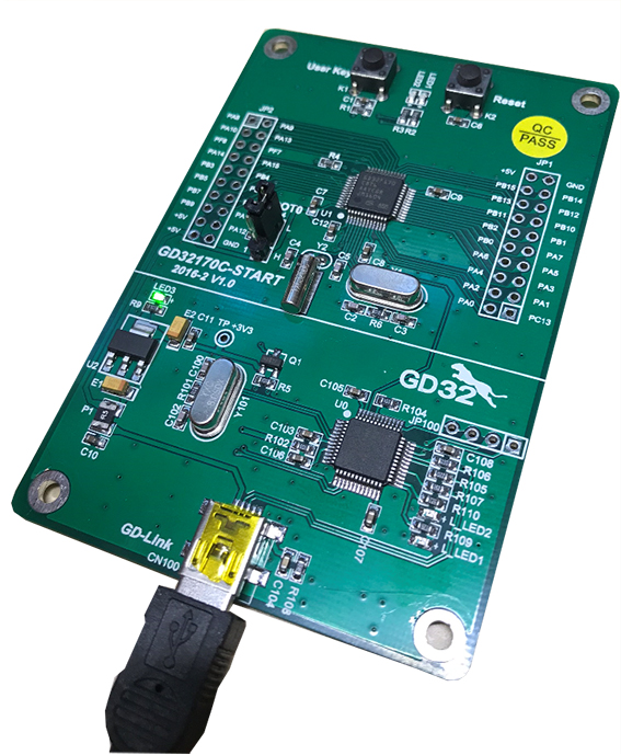 4 | Kezdőkészlet a GD32F170C8T6 GigaDevice GD32™ ARM<sup>®</sup> Cortex<sup>®</sup>-M3 mikrokontrollerhez
